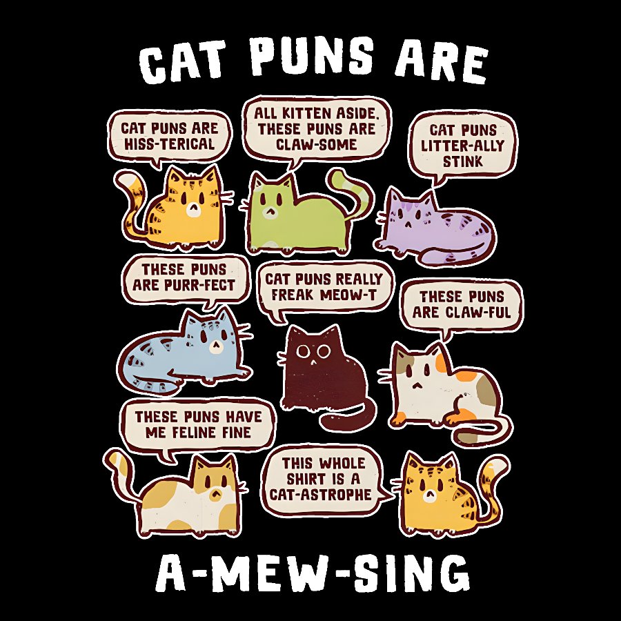 Cat Puns Are A-Mew-sing Geek T-Shirt