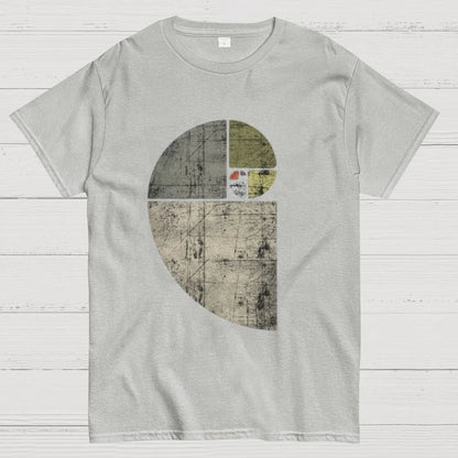 Distressed Fibonacci Spiral Geek Graphic T-Shirt