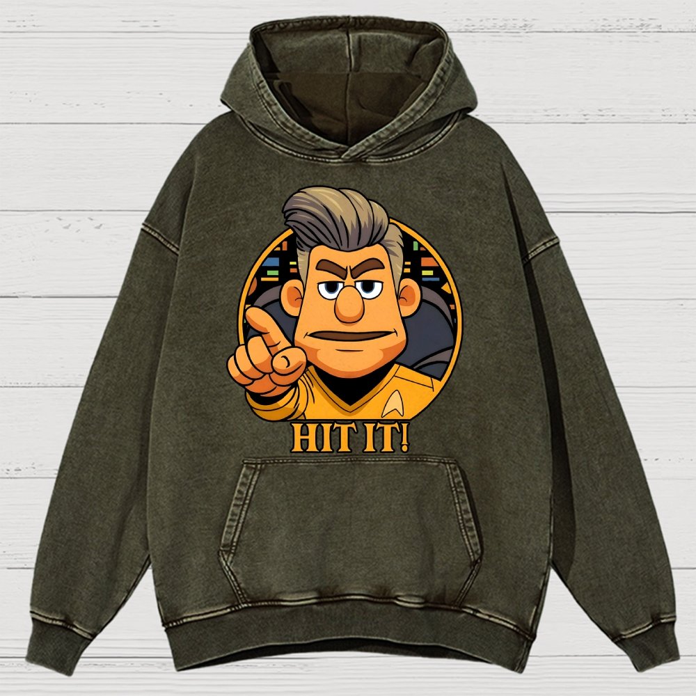 Hit It Vintage Distressed Hoodie