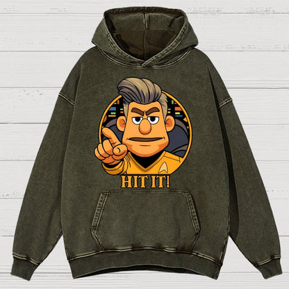 Hit It Vintage Distressed Hoodie