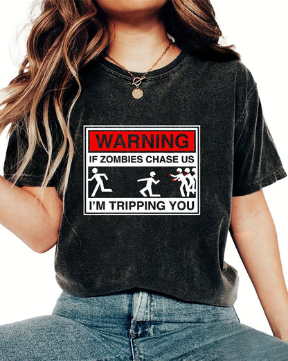 If Zombies Chase Us Vintage Distressed T-shirt