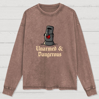 Unarmed And Dangerous Washed Long Sleeve Tee