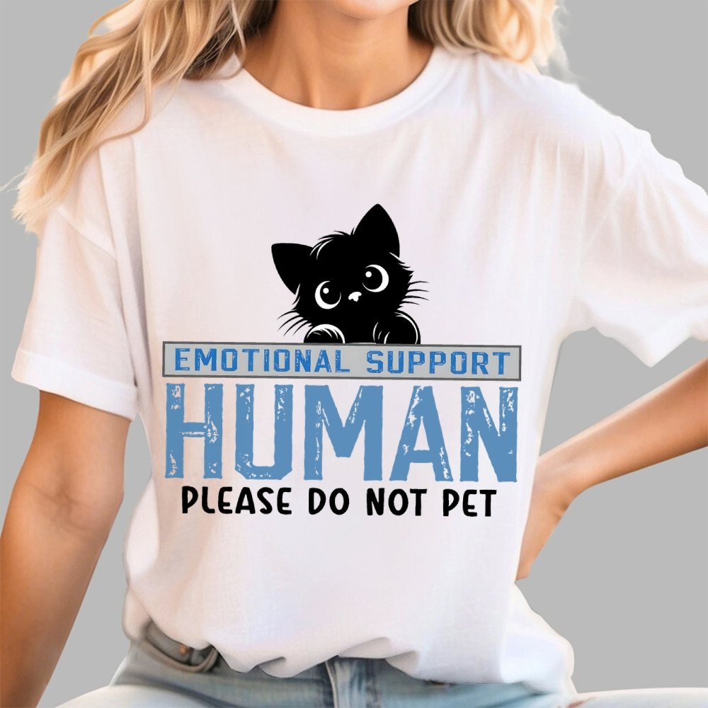 Emotional Support Human Of Cat Geek T-Shirt