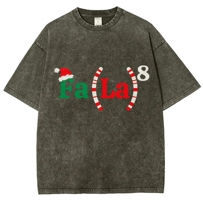 Fa La La La La Christmas Math Vintage Distressed T-shirt