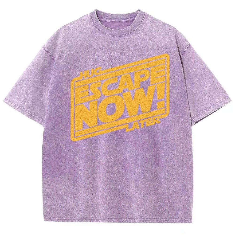 Escape now, hug later Vintage Distressed T-shirt