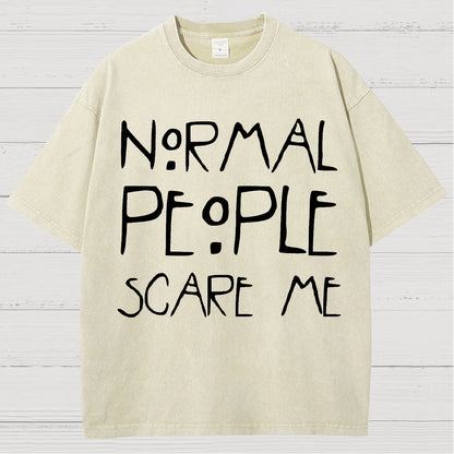 Normal People Scare Me Vintage Distressed T-shirt