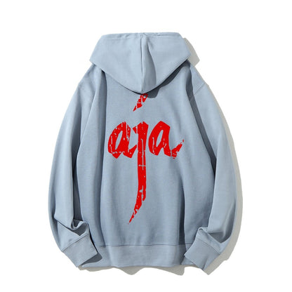 Aja Printed Back Unisex Cotton Hoodie