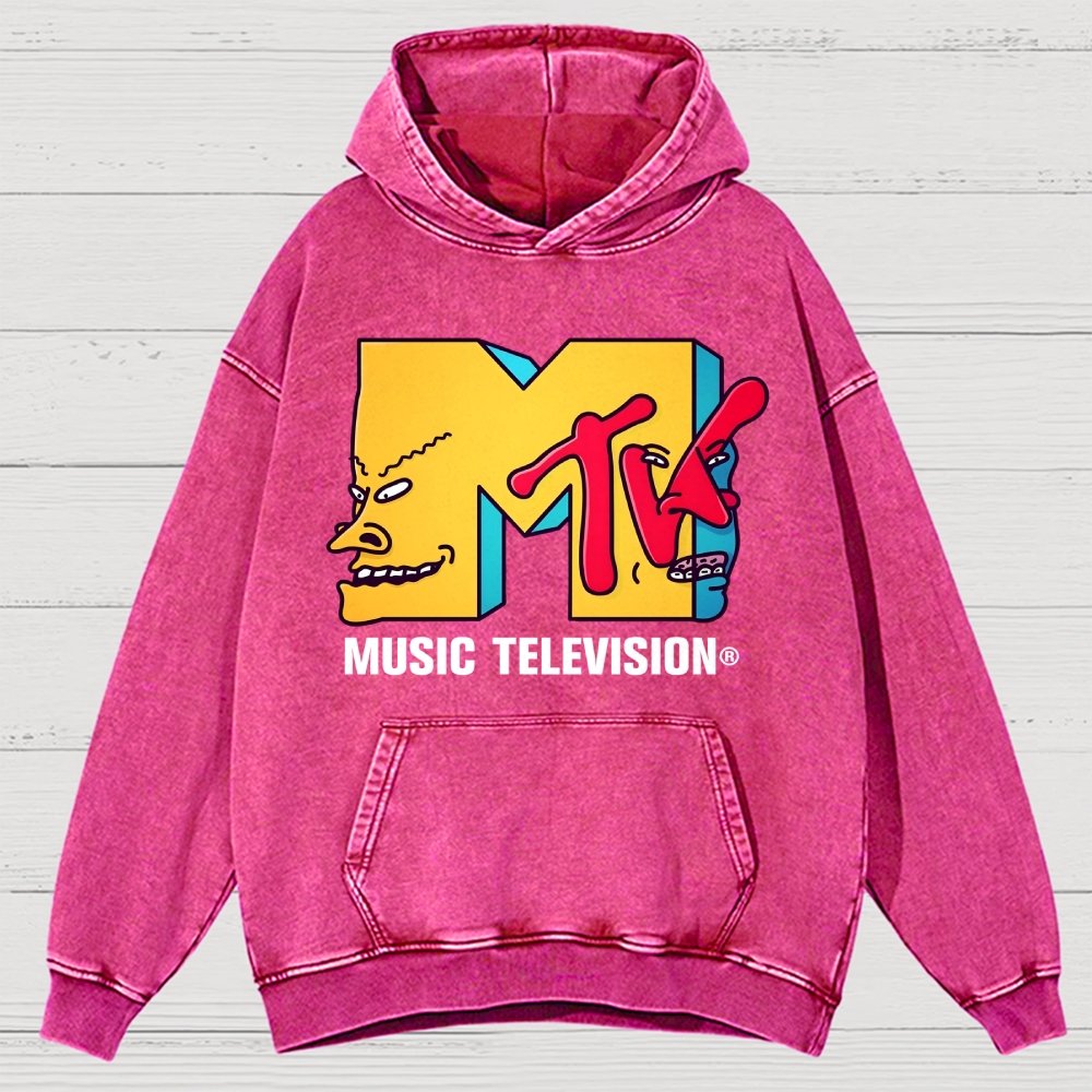 Music Television Vintage Distressed Hoodie