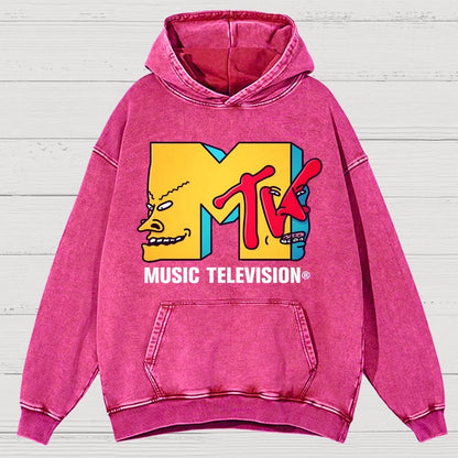Music Television Vintage Distressed Hoodie