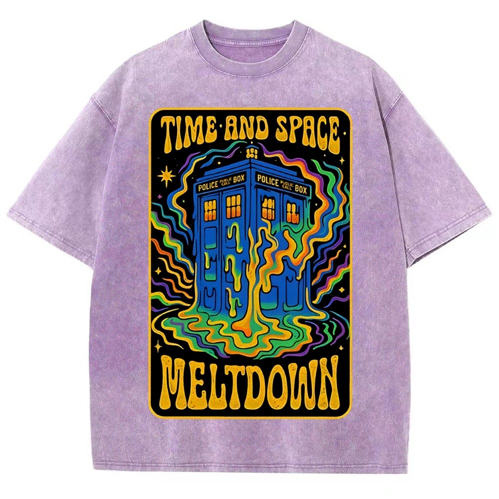 Time And Space Meltdown Vintage Distressed T-shirt