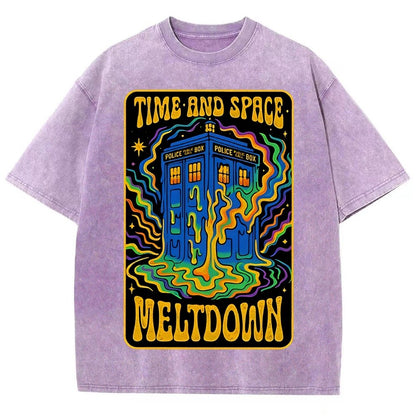 Time And Space Meltdown Vintage Distressed T-shirt