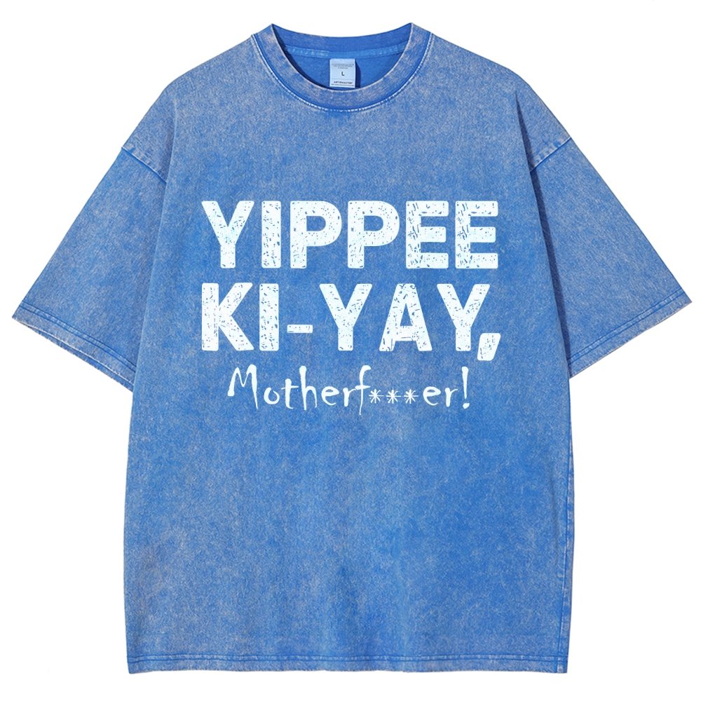 Yippee-Ki-Yay Vintage Distressed T-shirt