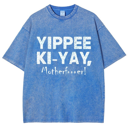 Yippee-Ki-Yay Vintage Distressed T-shirt