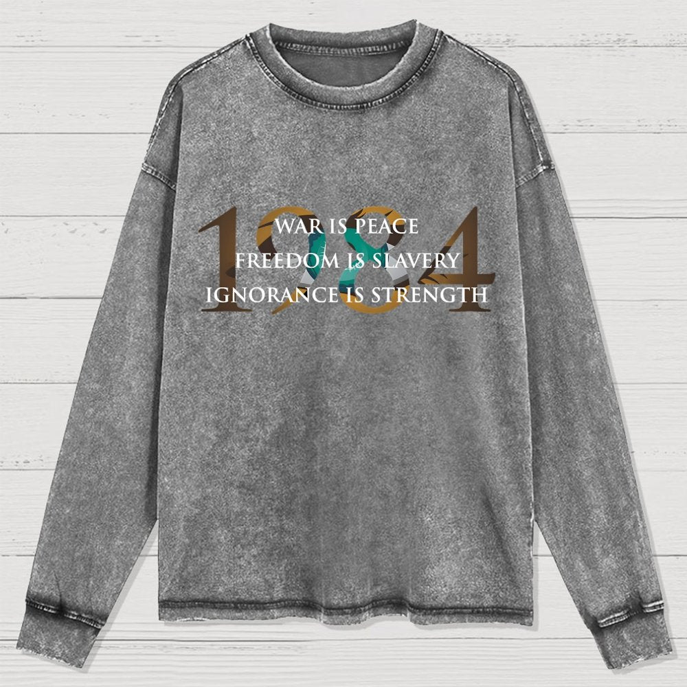Nineteen Eighty Four Washed Long Sleeve Tee