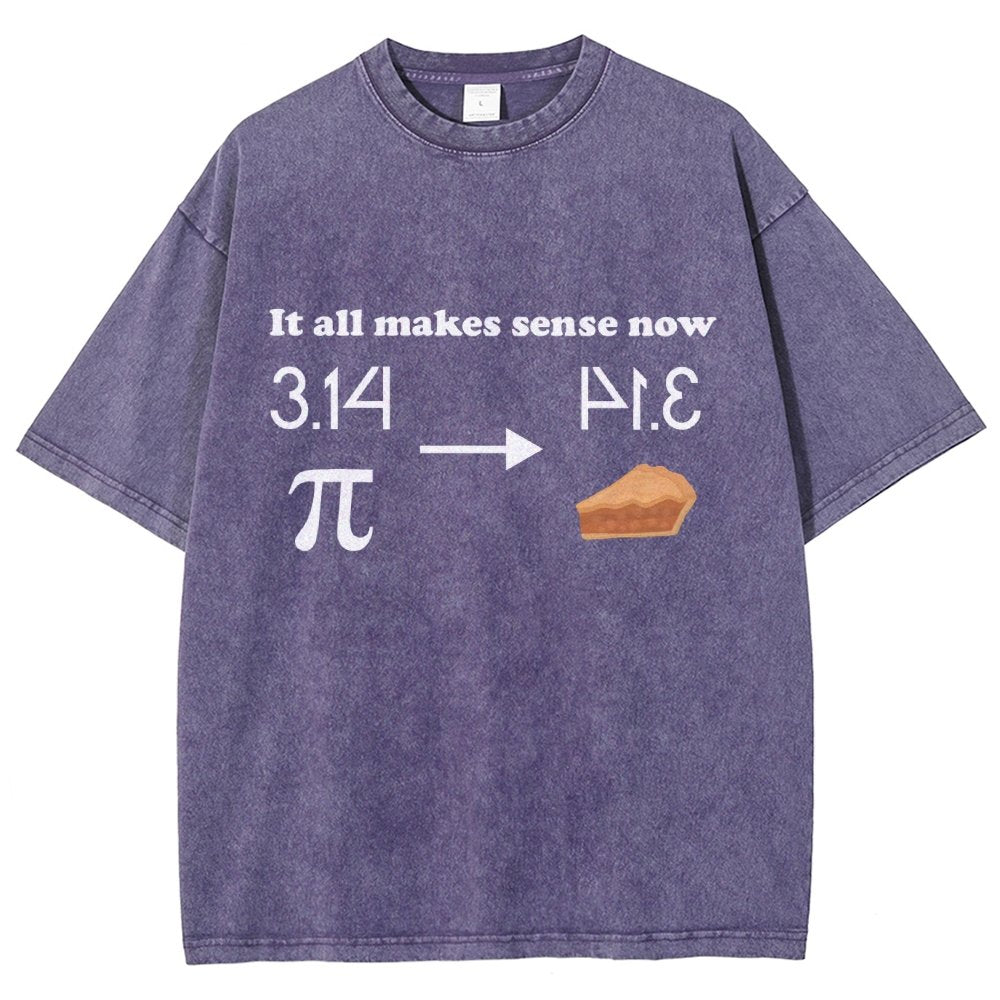 It All Makes Sense Now Pi Vintage Distressed T-shirt