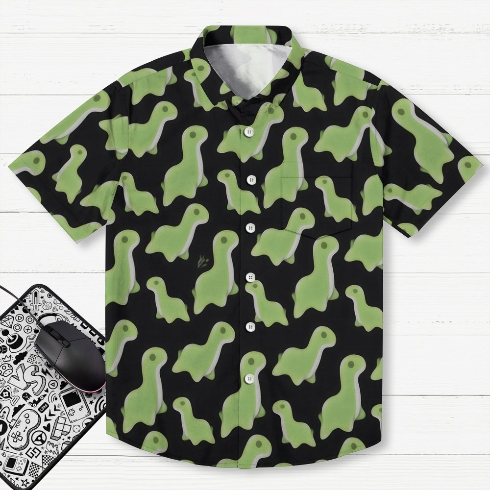 Cute Little Dinosaur Geek Hawaiian Shirt