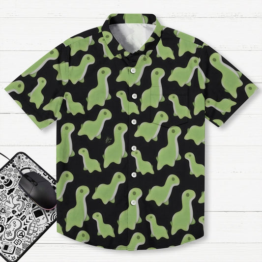Cute Little Dinosaur Geek Hawaiian Shirt