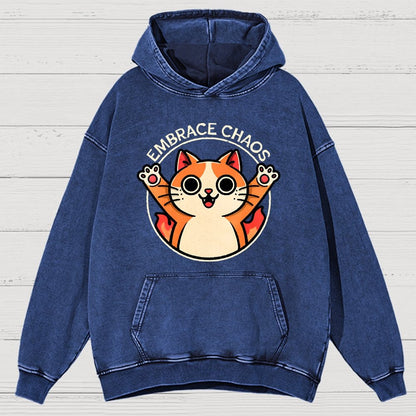 Embrace Chaos Vintage Distressed Hoodie
