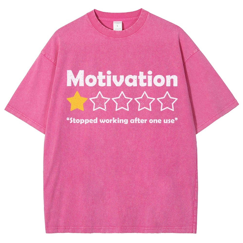 Motivation Review Vintage Distressed T-shirt
