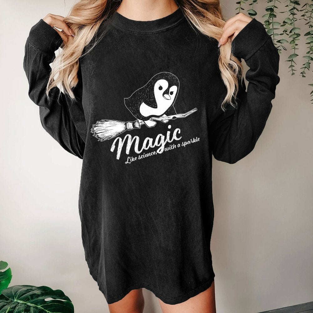 Science With Sparkle Washed Long Sleeve Tee