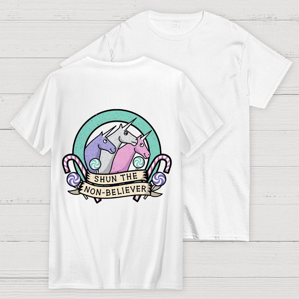 Shun the Non-Believer Back Printing Geek T-Shirt