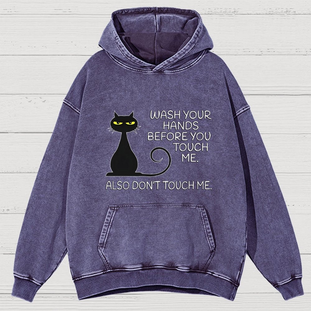 Wash Your Hands Before You Touch Me. Also Don't Vintage Distressed Hoodie