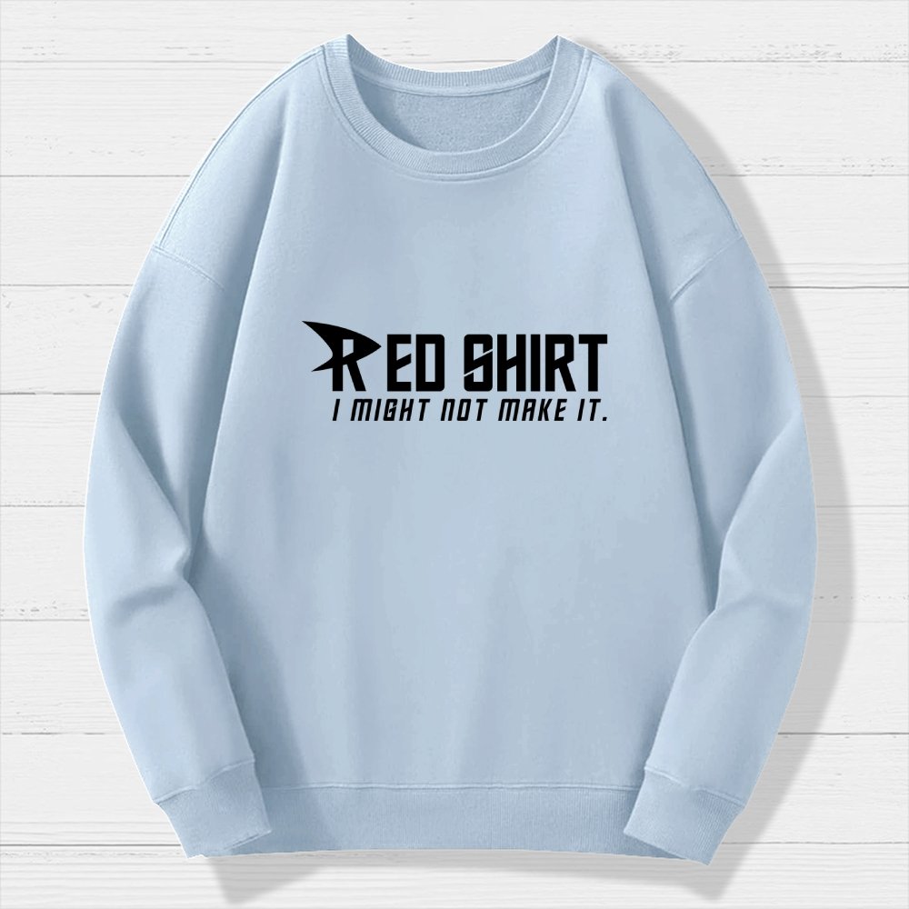Red Shirt Geek Cotton Sweatshirt