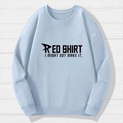 Red Shirt Geek Cotton Sweatshirt