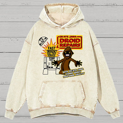 Robot Maintenance Vintage Distressed Hoodie