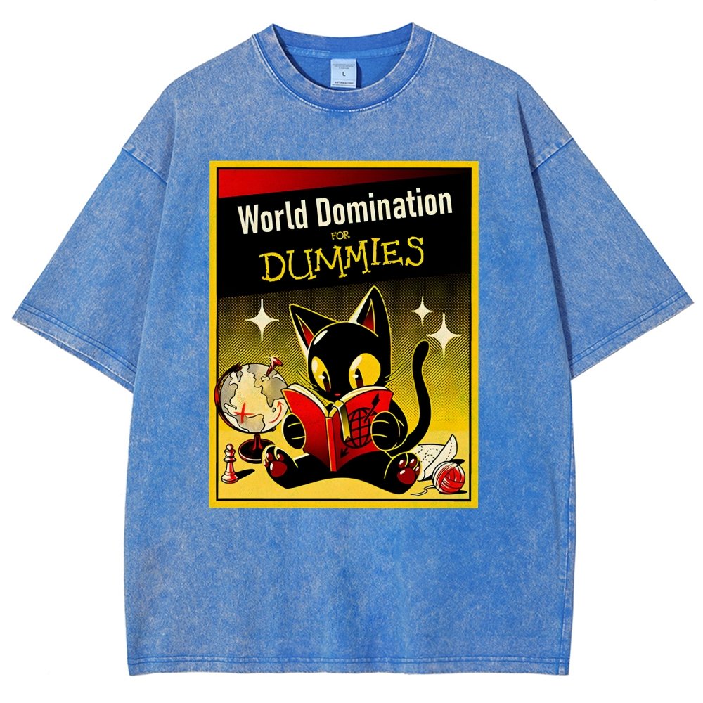 World Domination For Dummies Vintage Distressed T-shirt