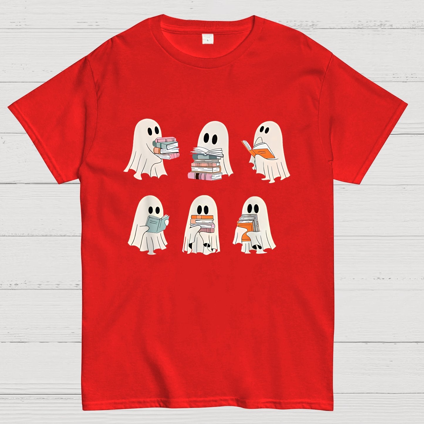 Cute Boo Ghost Read More Books, Funny Halloween T-Shirt