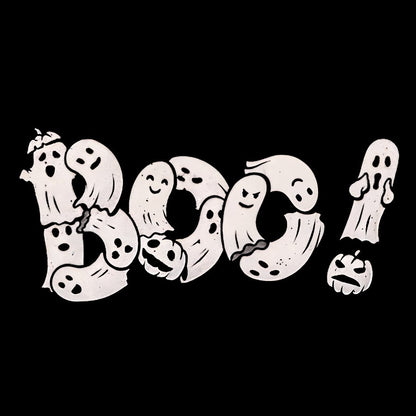 Boo - Funny Cute Ghost Typography Geek Cotton Hoodie