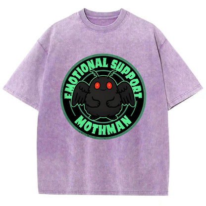 Emotional Support Mothman Vintage Distressed T-shirt