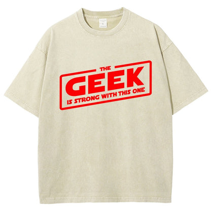 The Geek Is Strong Vintage Distressed T-shirt