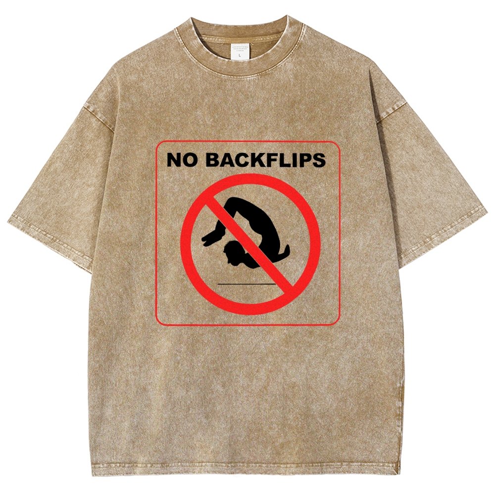 NO BACKFLIPS Vintage Distressed T-shirt