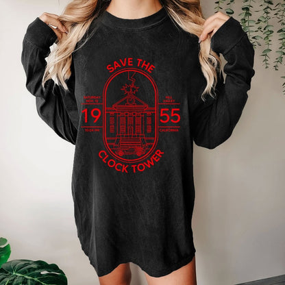 Save the Time Marker Washed Long Sleeve Tee
