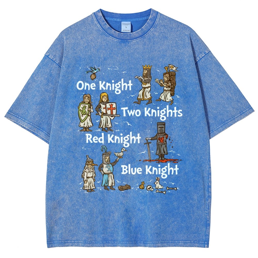 Red Knight Blue Knight Vintage Distressed T-shirt