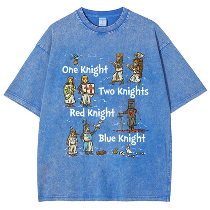 Red Knight Blue Knight Vintage Distressed T-shirt