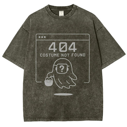 404 Costume Not Found  Funny Tech Halloween Vintage Distressed T-shirt
