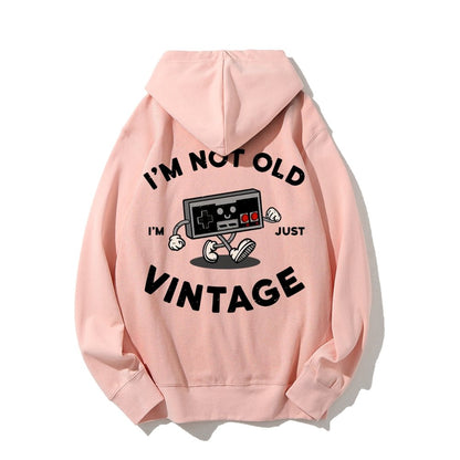 I'm Not Old Printed Back Unisex Cotton Hoodie