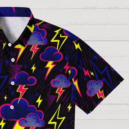 Lightning Art Illustration Print Geeky Shirt