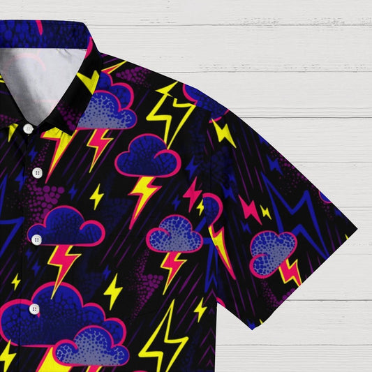 Lightning Art Illustration Print Geeky Shirt