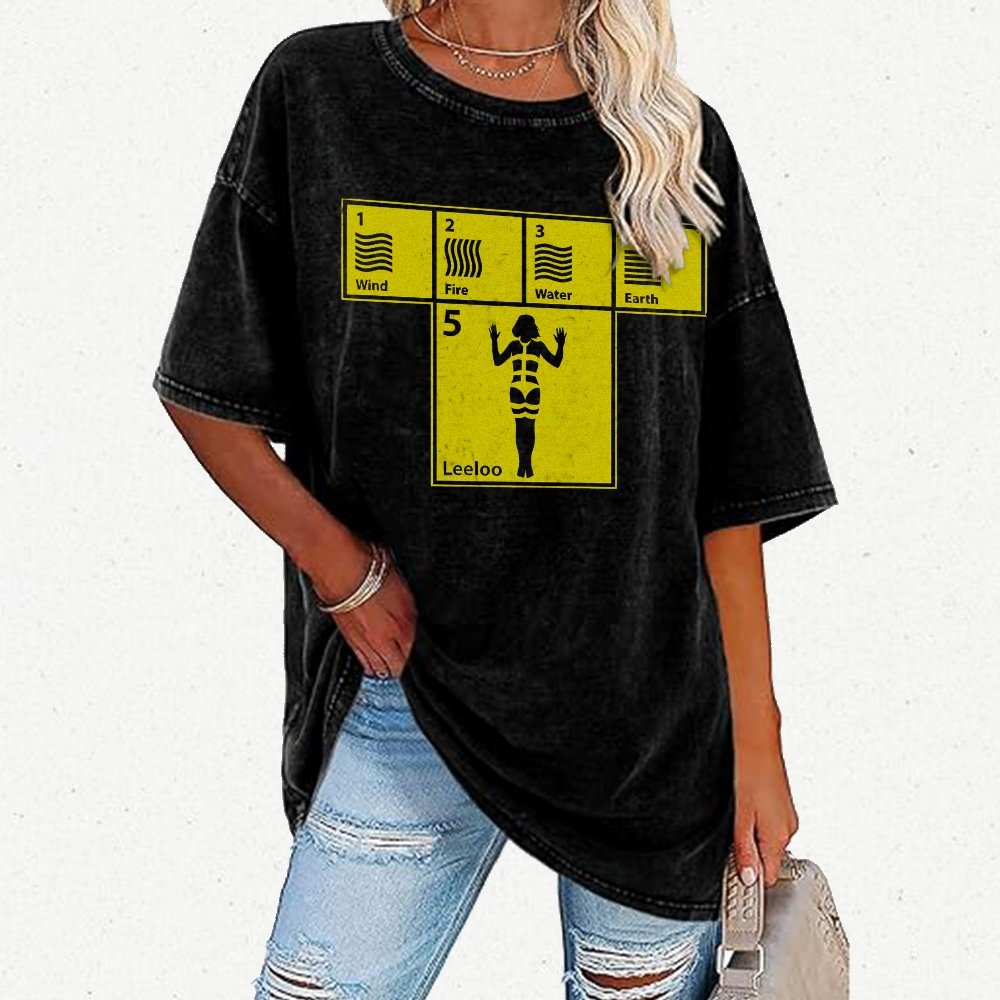 Five Elements Vintage Distressed T-shirt