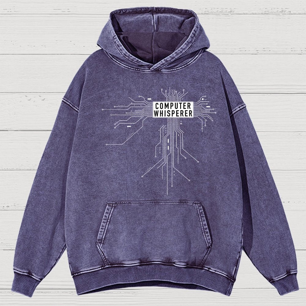 Computer Whisperer Vintage Distressed Hoodie
