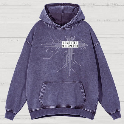 Computer Whisperer Vintage Distressed Hoodie