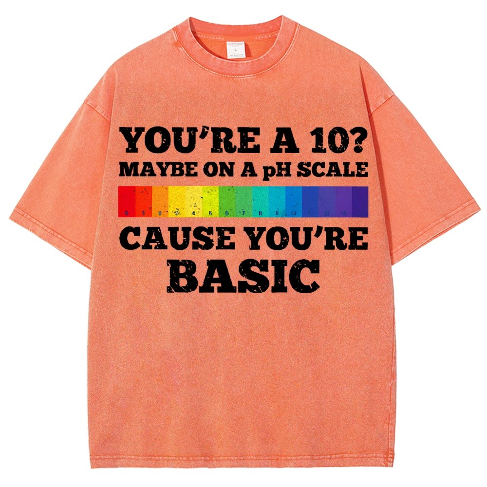 Maybe On A pH Scale Cause You're Basic Vintage Distressed T-shirt