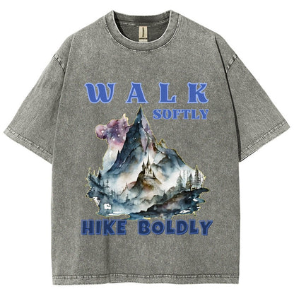 Walk Softly, Hike Boldly. More You Hike Vintage Distressed T-shirt