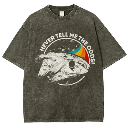 Never Tell Me the Retro Odds Vintage Distressed T-shirt