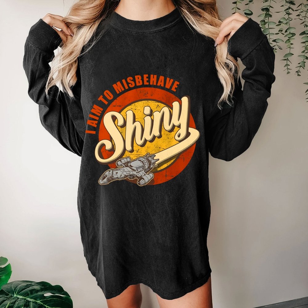 Shiny Washed Long Sleeve Tee