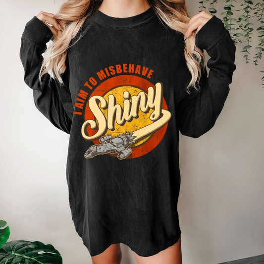Shiny Washed Long Sleeve Tee